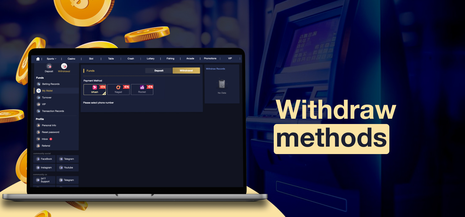 mcw accessible withdraw methods