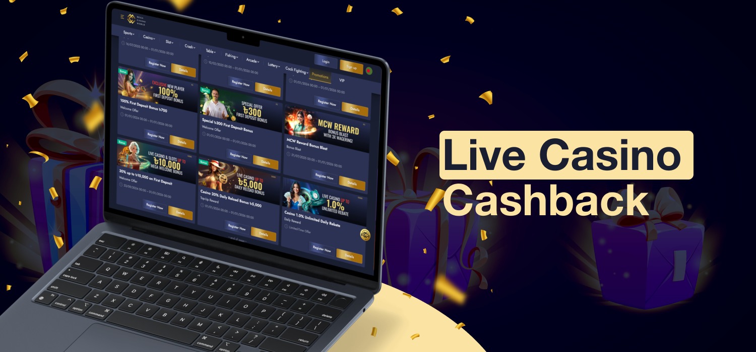 live casino cashback bonus for users