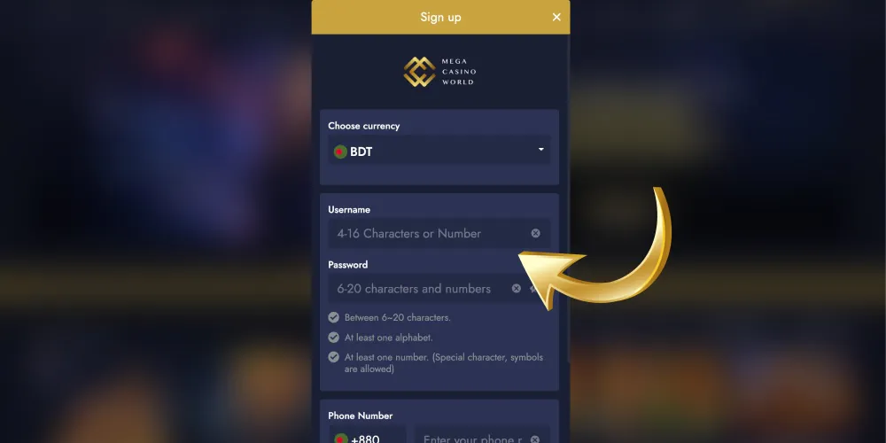 fill out the registration form